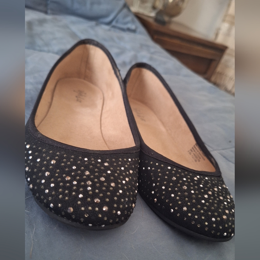 Bling soft slip-on flats